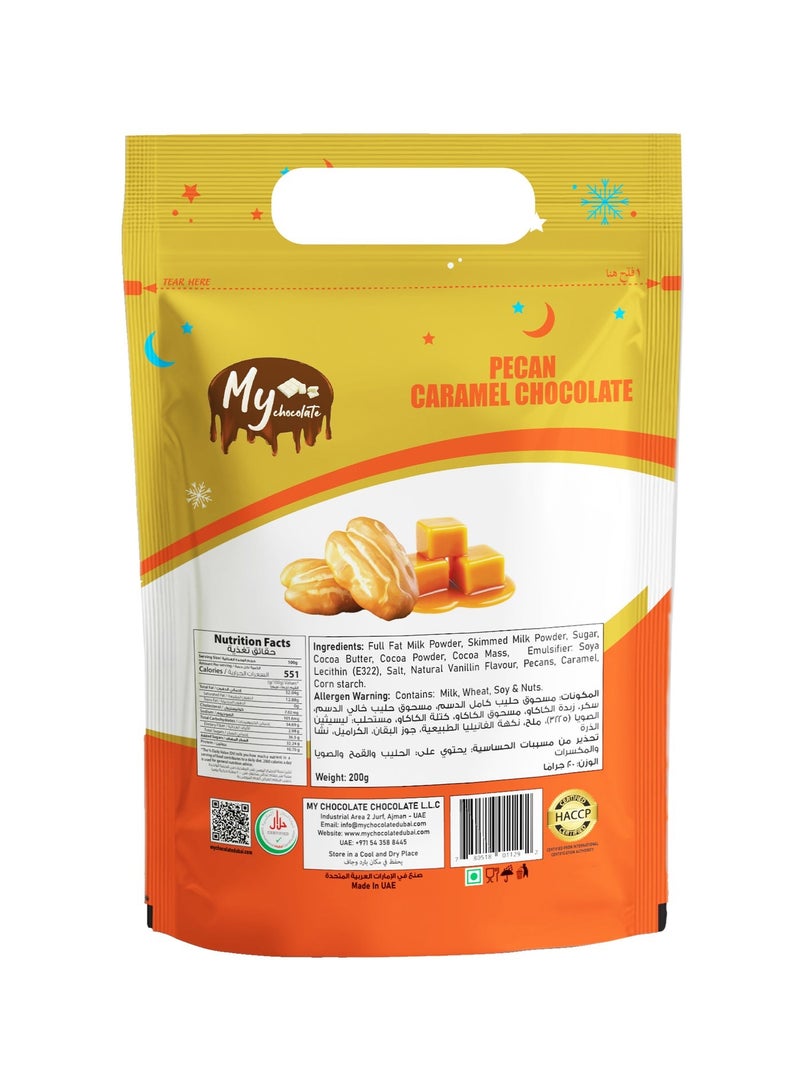Aghadeer Pecan Coated with Caramel Chocolate 200g - Image 2